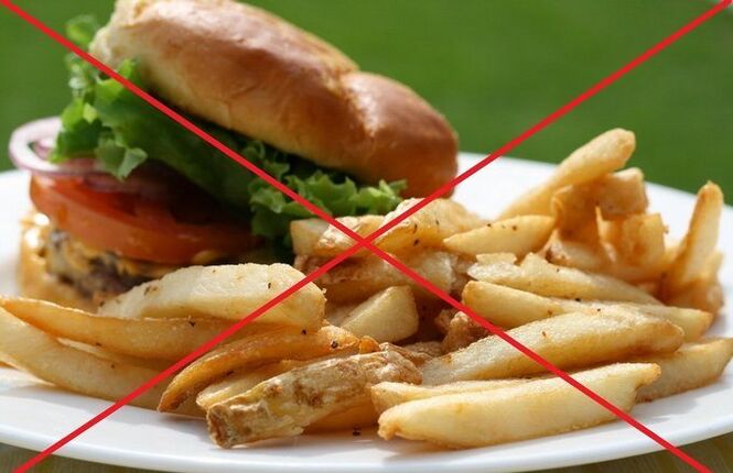 Stopping fast food for osteochondrosis of the spine