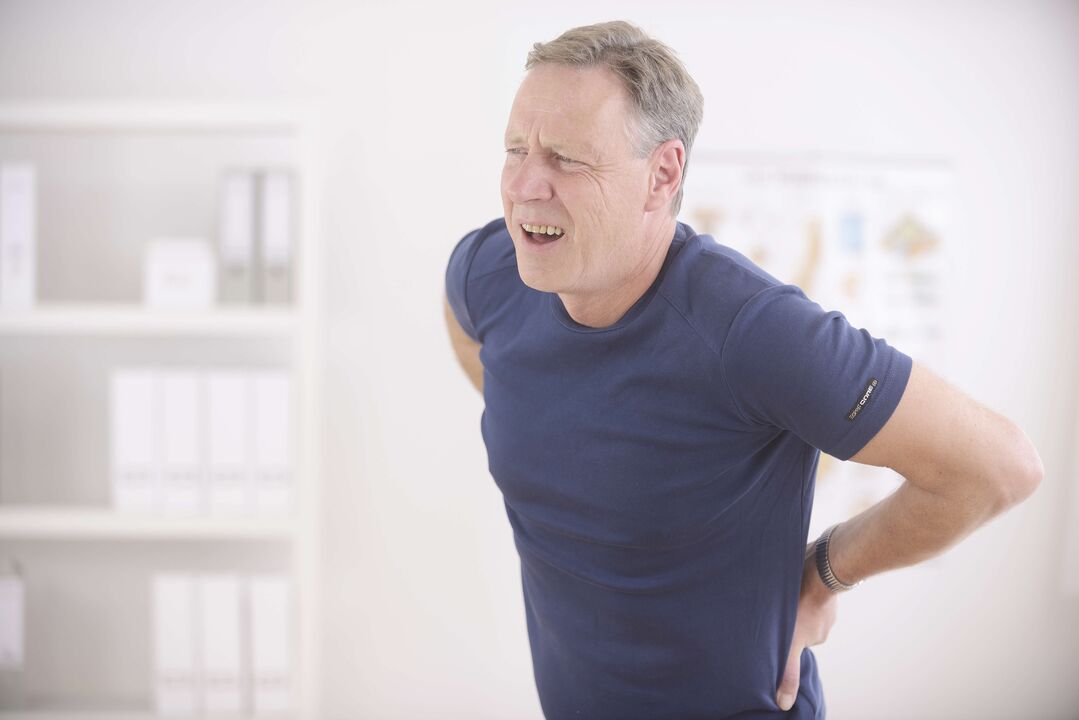 back pain in a male